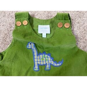 Little English Dinosaur Embroidered Romper Corduroy 6 Months